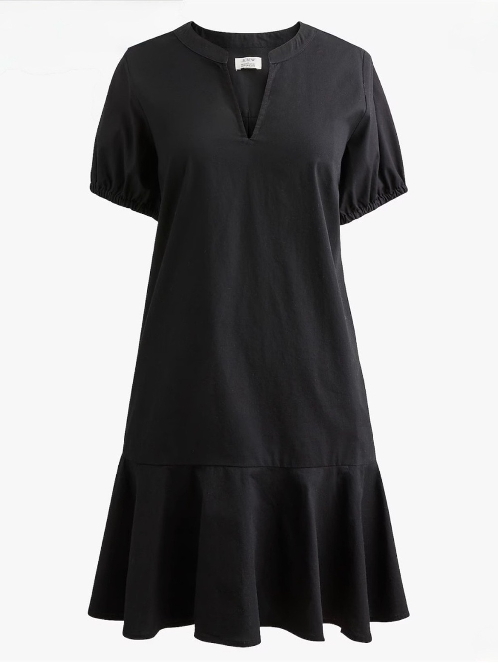 NWT!! J. CREW Factory Popover Dress Solid Black Travel Vacation Size 2T Tall
